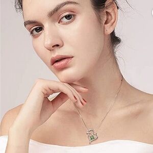 Yin & King Sterling Silver Heart Flower Necklace - New in Box